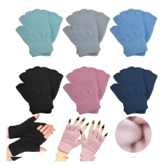Guantes Medio Dedo Guantes Cortos Hombre Mujer Unisex Frio en internet