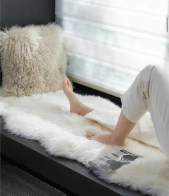 Imagen de Alfombra Pelo Largo Sintética Antideslizante Grande 130cmx65