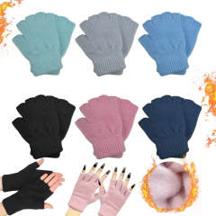 Guantes Medio Dedo Guantes Cortos Hombre Mujer Unisex Frio - comprar online