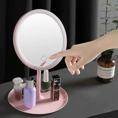 Espejo Maquillaje Makeup Luz Led Circulo Touch Tactil Usb - comprar online