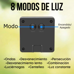 Luces Led Guirnalda Solar Exterior Interior 100 Luces Luvina - M&Q REGALOS