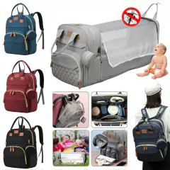 Mochila Maternal Multifuncional + Cambiador Cuna Impermeable - tienda online