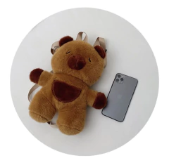 Mochila De Peluche Capibara Grande Infantil Colgante Luvina