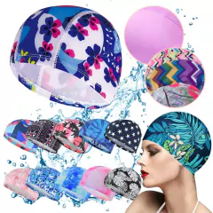 X3 Gorro De Baño De Tela Con Estampados Para Natación Unisex