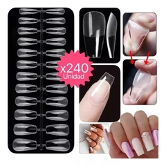 240 Tips Clear Uñas Postizas Profesional Press On Manicuria - comprar online