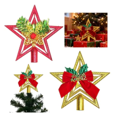 Adorno Punta Navideña Estrella Arbolito Luvina Decoración