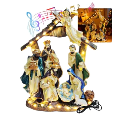 Imagen de Pesebre Con Luz Musica Decoración Navidad Luvina Pilas Usb