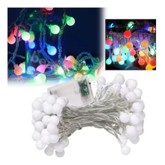Luces Bolitas 28 Led Guirnalda Multicolor 5 Mts A Pilas