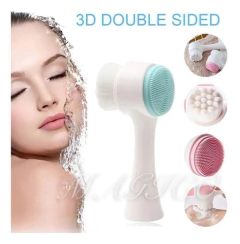 Cepillo Limpiador Facial Doble Cara De Silicona Manual - comprar online