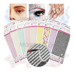 Kit X6 Strass Sticker Cristales Autoadhesivos Rostro Cuerpo
