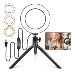 Aro De Luz Led 16cm Profesional Foto Video 3 Luces + Tripode - comprar online