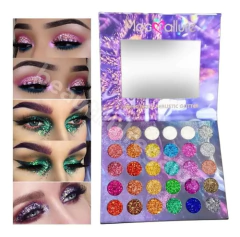 Combo Super Completo Maquillaje Paleta Glitter Set Brochas - comprar online