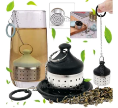 Infusor De Te En Hebras De Acero Con Apoyador De Silicona