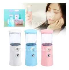 Nano Humidificador Facial Spray C/ Luz Portatil Usb Rostro