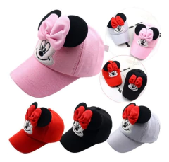 Gorras Gorros Visera Mouse Con Moño Orejas Lisos Premiunm