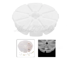 Organizador Strass 8 Divisiones Uñas Manicuria Pedicuria