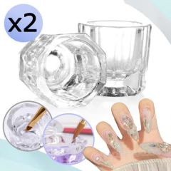 Vaso Dappen*2 Para Odontologiay Cosmetologia Uñas Esculpidas