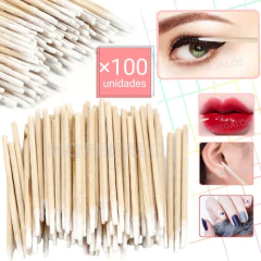 Micro Hisopos Extensión De Pestañas Uñas Maquillaje X100