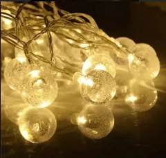 Luces Guirnalda Led 28 Bolitas Cristal 5 Mts Enchufe A 220v - comprar online