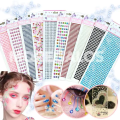 Strass Gemas Autoadhesivas Para El Rostro Cara Cuerpo Deco