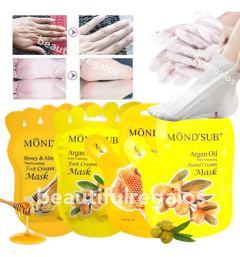 Kit X4 Mascarillas Hidratantes Pies Manos Miel Aceite Argan