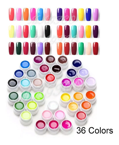 Gel Paint Uv Led Color X36 Unidades Surtidos