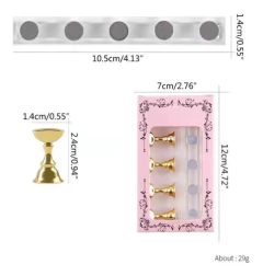X5 Exhibidor Muestrario De Uñas Con Iman Uñas Apoya Tips - M&Q REGALOS