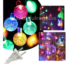 Luces Guirnalda Led Multicolor 28 Bolitas 5mts Enchufe A220v - comprar online