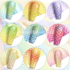 10 Papel Foil Cola De Sirena Escamas Para Decoración De Uñas en internet
