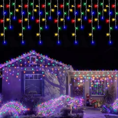 Imagen de Guirnaldas Lluvia Luz Led Luces Con Enchufe Navidad