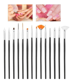 Set 15 Pinceles Nail Art Decoracion Uñas Esculpidas - tienda online