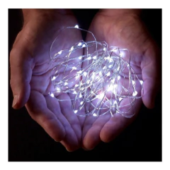 Imagen de Guirnalda Hilo Alambre Cobre Microled 30leds Pilas 3mts Deco