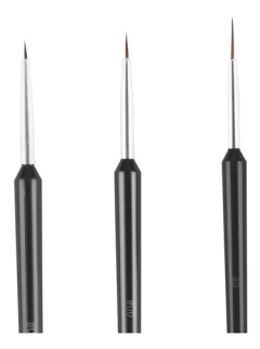 Set 3 Pinceles Liner Pelo Corto Decoracion De Uñas Nail Art en internet