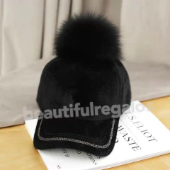 Gorro Clásico Mujer Pompón Abrigo Trucker Premium Invierno - M&Q REGALOS