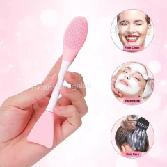 Pincel Espátula Cepillo Facial Doble Punta Silicona Limpieza - comprar online