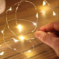 Guirnalda Hilo Alambre Cobre Microled 30leds Pilas 3mts Deco - comprar online