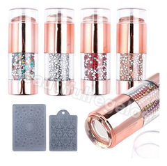 Sello Stamping Con Placas Decoración Uñas Estampado Nail Art