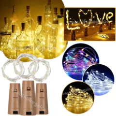 Guirnalda Corcho X10 Botella Pila Incluidas 2mts Decoracion