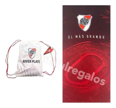 Toallon River Plate Con Mochila Playero 70 X 150cm Original