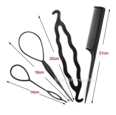 Set 4 Piezas Para Peinados Trenzas Horquillas Peine - comprar online