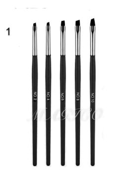 Set X5 Pinceles Angular Deco Uñas Esculpidas Gelificadas - M&Q REGALOS