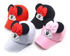 Gorras Gorros Visera Mouse Con Moño Orejas Lisos Premiunm en internet