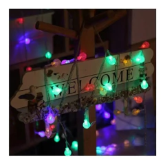 Luces Guirnalda Led 28 Bolitas Cristal 5 Mts Enchufe A 220v - M&Q REGALOS