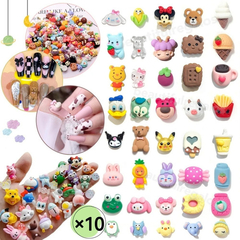 Dije 3d X10 Aplique Strass Uñas Decoracion Kawaii Nail Art