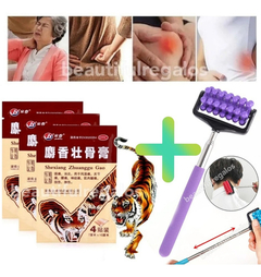 X12 Parches Chinos Para Dolor Muscular Golpes + Rodillo