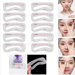 X10 Stencil Molde Para Cejas Delineado Perfilado Plantilla - comprar online
