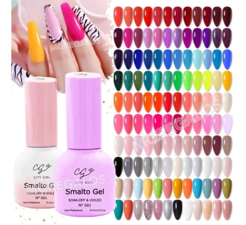 Kit X 6 Esmaltes Semipermanentes City Girl Soak Off Uv/led