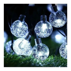 Imagen de Luces Guirnalda Led 28 Bolitas Cristal 5 Mts Enchufe A 220v