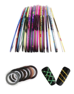 10 Rollos Cintas Decoración De Uñas Metalizados Nail Art - comprar online