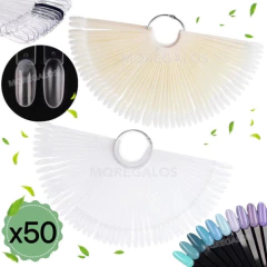 Uñero Abanico X 50 Piezas Abanico Muestrario Forma Almendra
